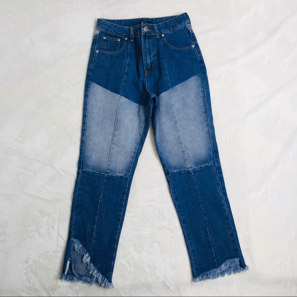 Nasty Gal Collection Raw Hem Cropped Jeans